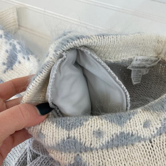 Vintage Jennifer Reed Women’s Ramie Cotton Wool Sweater 3/4 Sleeve Size L - Picture 5 of 7